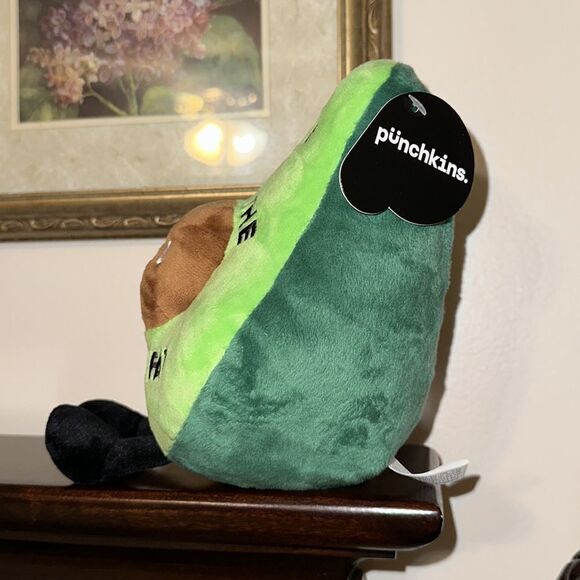 punchkins Avocado “I’m the good kind of fat” Emotional Support Plush Toy - Picture 9 of 11